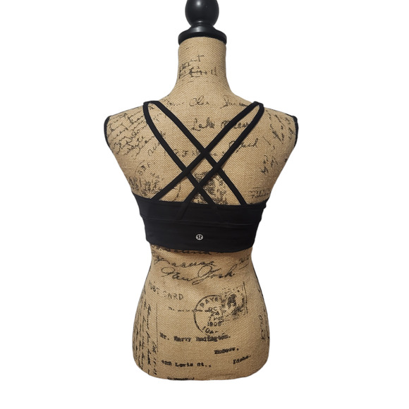 Soul Cycle black/yellow strappy crop top, size 6 - Picture 2 of 3